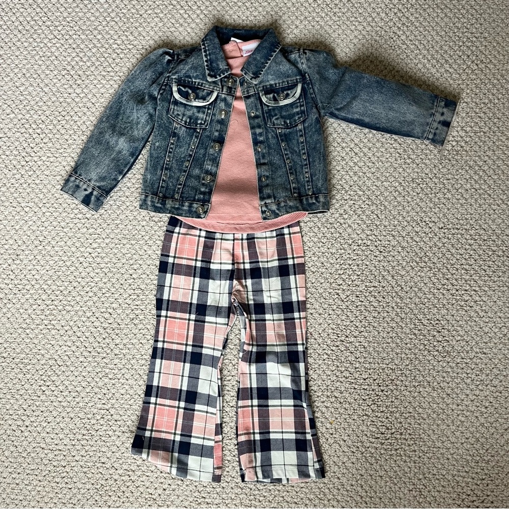 3-Piece Toddler Outfit (pants, shirt & jean jacket)